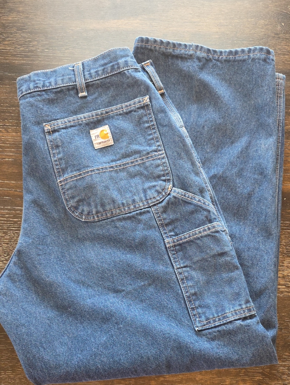 Carhartt Men’s Dark Blue Relaxed Carpenter Jeans